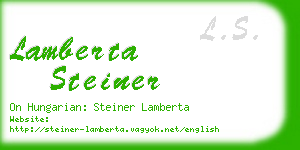 lamberta steiner business card